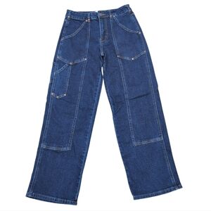 Flying Angel Dark Wash Wide Leg Carpenter Jeans High Rise Women's 29